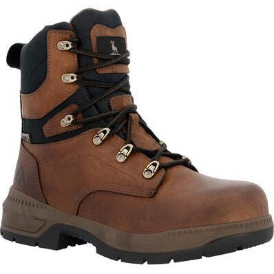 Rocky Men's Worksmart 8" Composite Toe Waterproof Work Boot -Horse- RKK0459 7 / Medium / Brown - Overlook Boots