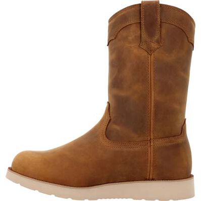 Rocky Men's Monocrepe Wedge 11" Soft Toe Waterproof Work Boot- Crazy Horse- RKK0473 - Overlook Boots