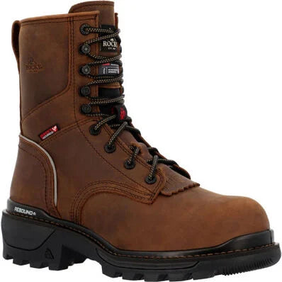 Rocky Men's Rams 9" Composite Toe Waterproof 800G Logger Work Boot -Horse- RKK0478 8 / Medium / Crazy Horse - Overlook Boots