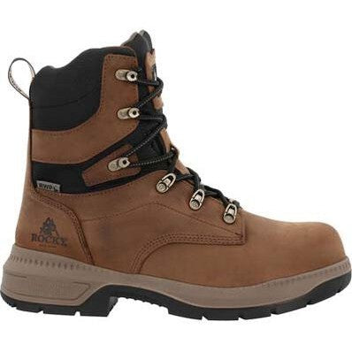 Rocky Men's Worksmart 8" Composite Toe Waterproof Slip Resistant Work Boot -Horse- RKK0482 - Overlook Boots