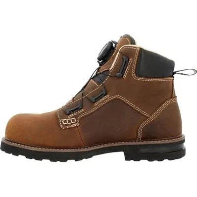 Rocky Men's Grindstone XTR BOA 6" Composite Toe Waterproof Work Boot - Horse - RKK0493 - Overlook Boots
