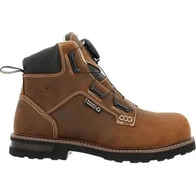 Rocky Men's Grindstone XTR BOA 6" Composite Toe Waterproof Work Boot - Horse - RKK0493 - Overlook Boots