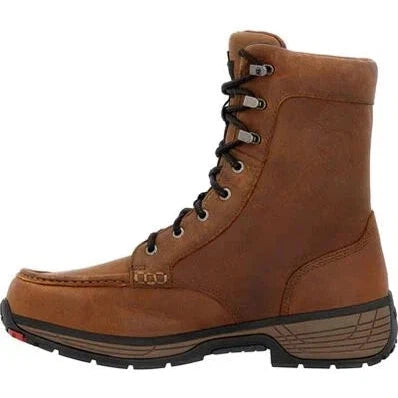 Rocky Men's Treadflex 8" Soft Toe Waterproof Slip Resistant Work Boot - Horse - RKK0499 - Overlook Boots