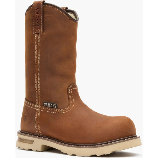 Rocky Women's Grindstone XTR 11” Comp Toe Waterproof Work Boot- Brown- RKK0524 6 / Medium / Brown - Overlook Boots