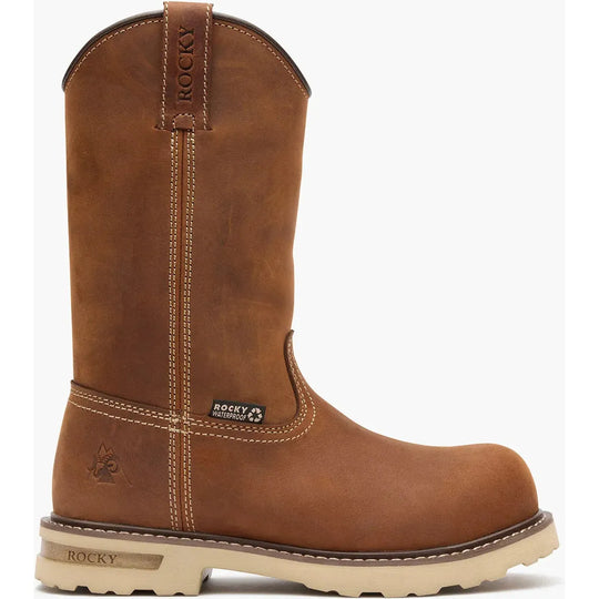 Rocky Women's Grindstone XTR 11” Comp Toe Waterproof Work Boot- Brown- RKK0524 - Overlook Boots