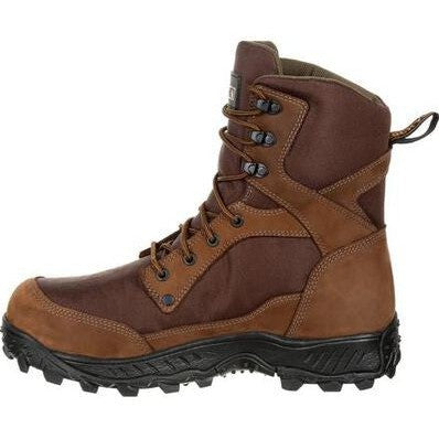 Rocky Men's Ridgetop 8" Soft Toe Waterproof 600G Ins Outdoor Boot- Brown- RKS0384 - Overlook Boots