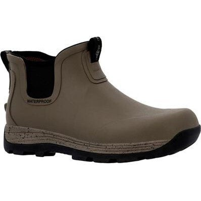 Rocky Men's Stryker Clay 5" Soft Toe Waterproof Pull On Rubber Boot -Clay- RKS0619 7 / Medium / Grey - Overlook Boots