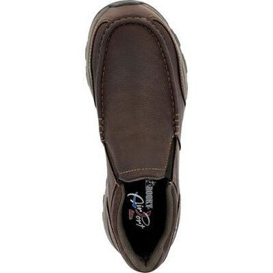 Rocky Men's Trophy Series 3" Soft Toe Waterproof Slip On Outdoor Shoe - Brown- RKS0658 - Overlook Boots