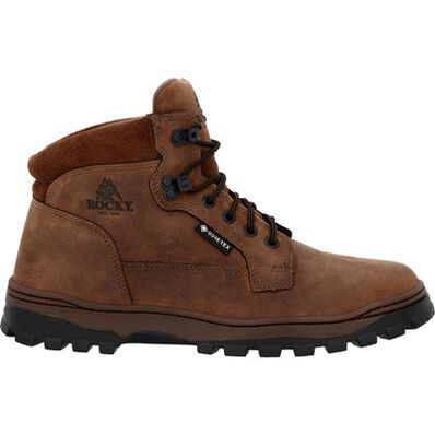 Rocky Men's Outback 6" Round Toe Waterproof Outdoor Hiking Boot - Brown - RKS0683 - Overlook Boots