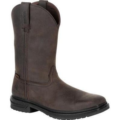 Rocky Men's Worksmart 11" Composite Toe Waterproof Wellington Boot -Chocolate- RKW0276 7 / Medium / Brown - Overlook Boots