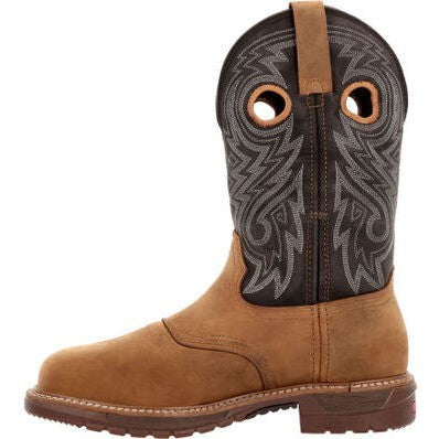 Rocky Men's Original Ride 11" Composite Toe Waterproof Western Work Boot -Brown- RKW0391 - Overlook Boots