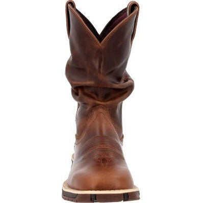 Rocky Women's Rosemary 11" Square Toe Western Boot -Brown- RKW0402 - Overlook Boots