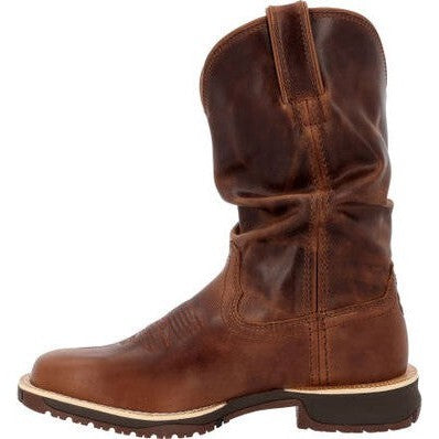 Rocky Women's Rosemary 11" Square Toe Western Boot -Brown- RKW0402 - Overlook Boots