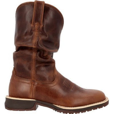 Rocky Women's Rosemary 11" Square Toe Western Boot -Brown- RKW0402 - Overlook Boots