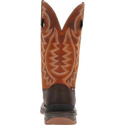Rocky Men's Carbon 12" Square Toe Waterproof Western Boot -Brown- RKW0415 - Overlook Boots