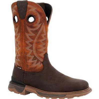 Rocky Men's Carbon 12" Square Toe Waterproof Western Boot -Brown- RKW0415 7 / Medium / Brown - Overlook Boots