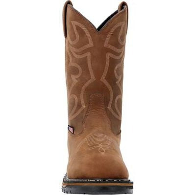 Rocky Men's Original Ride 11" RT Waterproof Western Work Boot -Brown- RKW0420 - Overlook Boots