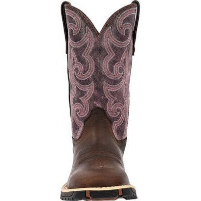 Rocky Women's Rosemary 11" Square Toe Waterproof Western Work Boot -Brown- RKW0422 - Overlook Boots