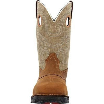 Rocky Men's Hi Wire 11" Composite Toe Waterproof Western Work Boot -Brown- RKW0425 - Overlook Boots