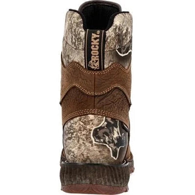 Rocky Men's Hi Wire 8" Waterproof Slip Resistant Western Hunt Boot -Earth- RKW0428 - Overlook Boots