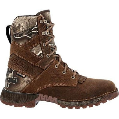 Rocky Men's Hi Wire 8" Waterproof Slip Resistant Western Hunt Boot -Earth- RKW0428 8 / Medium / Brown - Overlook Boots