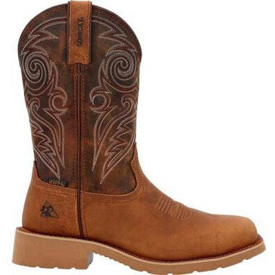 Rocky Men's Monocrepe 12" Steel Toe Waterproof Western Boot -Tobacco- RKW0431 - Overlook Boots