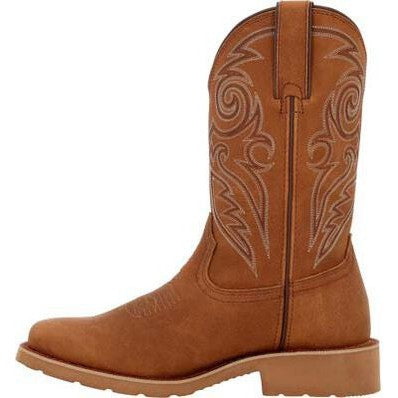 Rocky Men's Monocrepe 12" Square Toe Western Boot -Cognac- RKW0433 - Overlook Boots