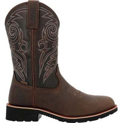 Rocky Men's Monocrepe 12" Steel Toe Waterproof Western Boot -Chocolate- RKW0434 - Overlook Boots