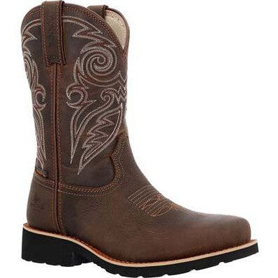 Rocky Women's Monocrepe 11" Steel Toe Waterproof Western Classic Boot- RKW0443 6 / Medium / Brown - Overlook Boots