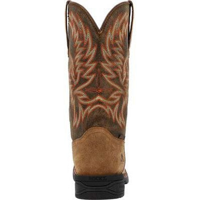 Rocky Men's Bronco 12" Soft Toe Waterproof Western Classic Boot- Tobacco- RKW0451 - Overlook Boots