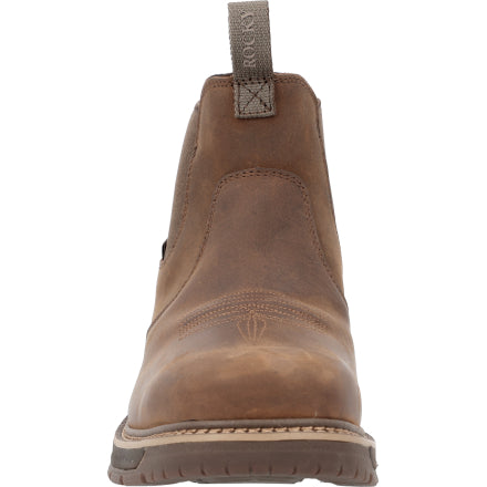 Rocky Men's Ride LTE 5.5" Waterproof Alloy Toe Western Work Boot - Brown - RKW0478