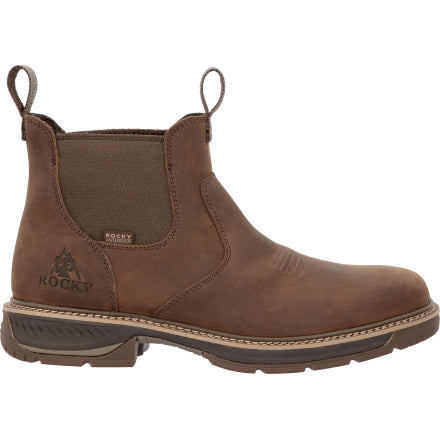 Rocky Men's Ride LTE 5.5" Waterproof Alloy Toe Western Work Boot - Brown - RKW0478