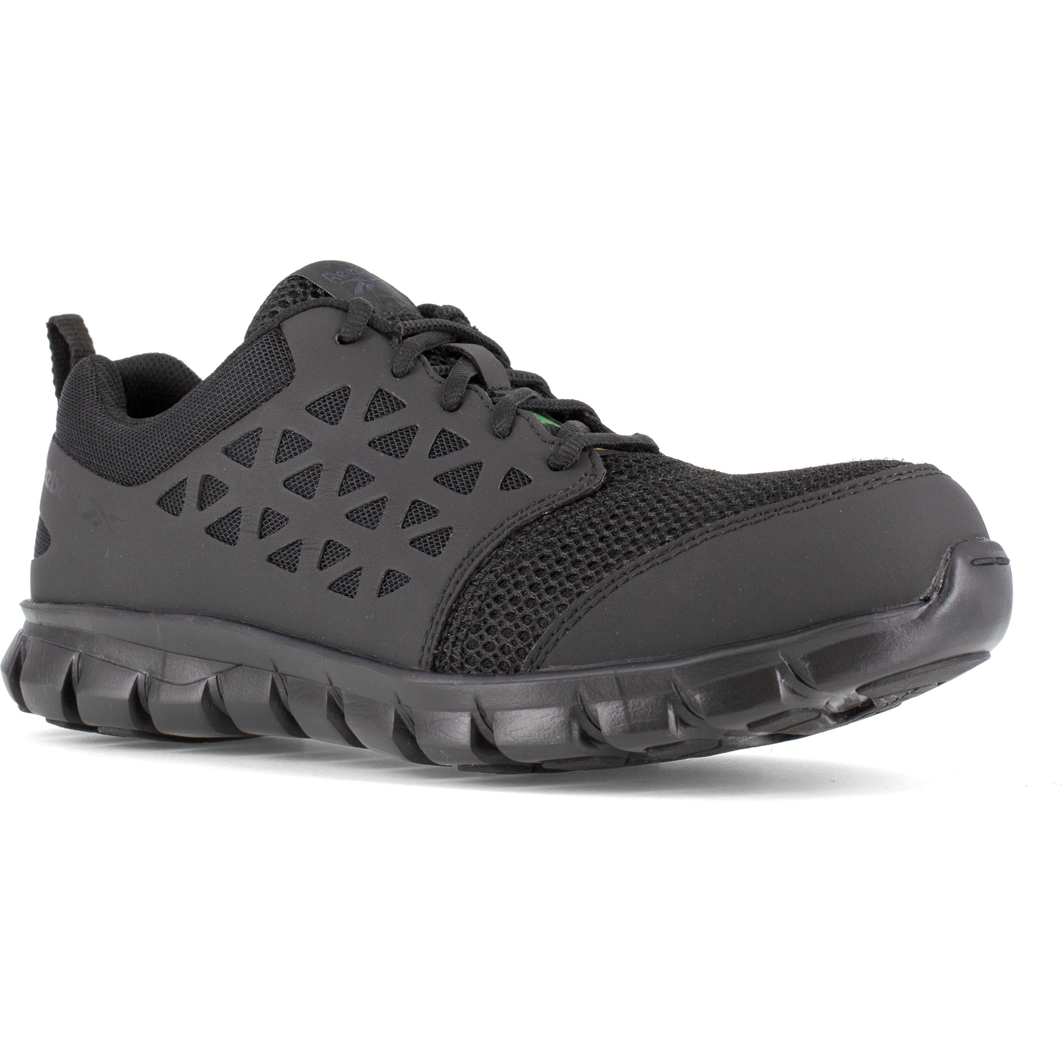 Reebok Men's Sublite Cushion Comp Toe Athletic Work Shoe - Black - IB4039 4.0 / Wide / Black - Overlook Boots