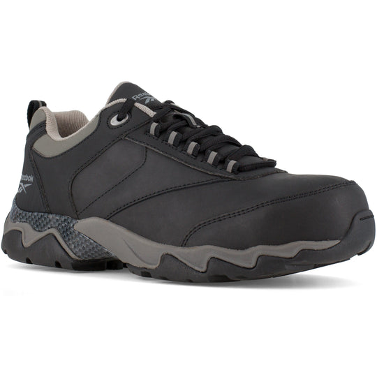 Reebok Men's Beamer Composite Toe Athletic Work Shoe- Black- RB1062 6.0 / Medium / Black - Overlook Boots