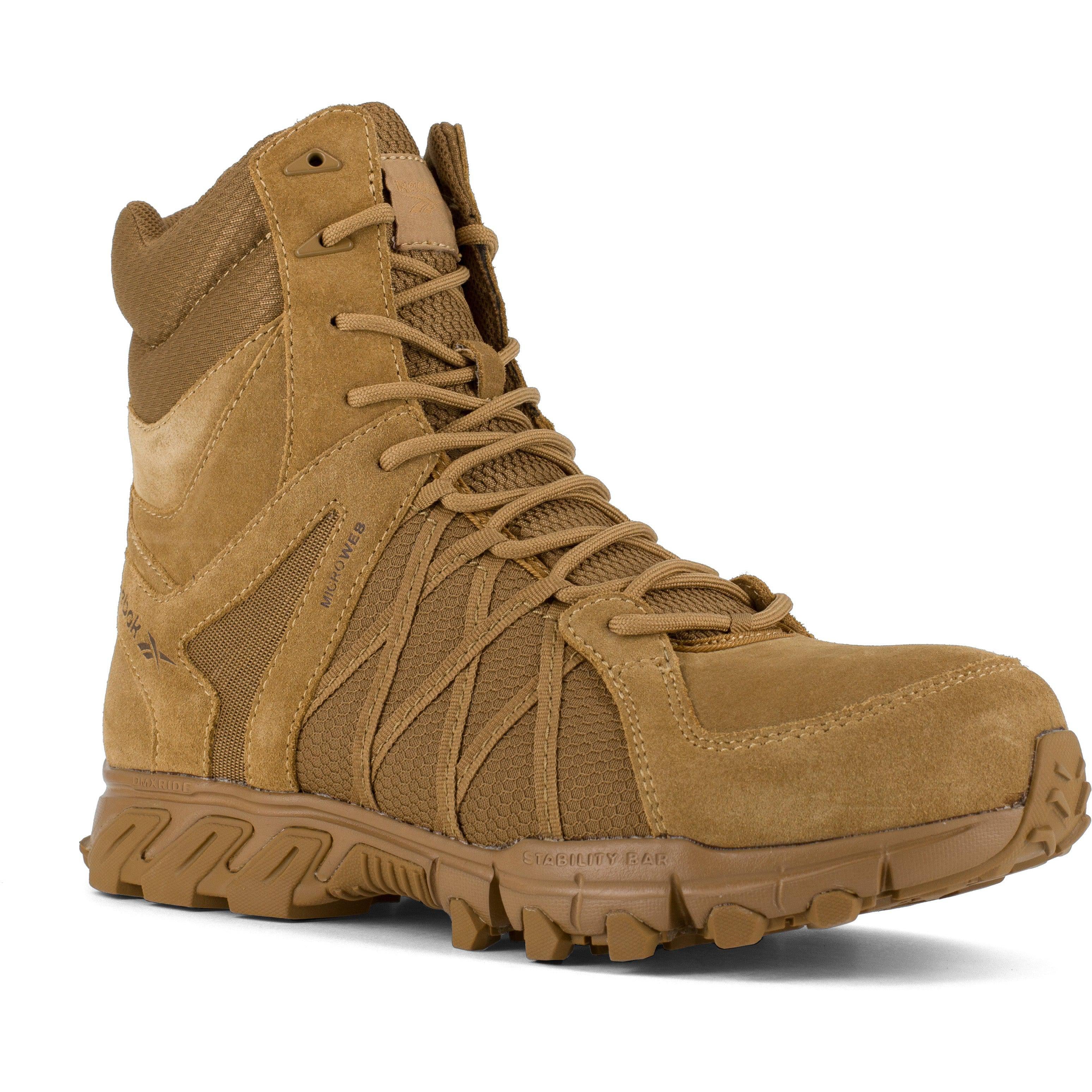 Reebok Men's Trailgrip Tactical 8" Composite Toe Tactical Work Boot- Coyote- RB3460 4 / Medium / Coyote - Overlook Boots