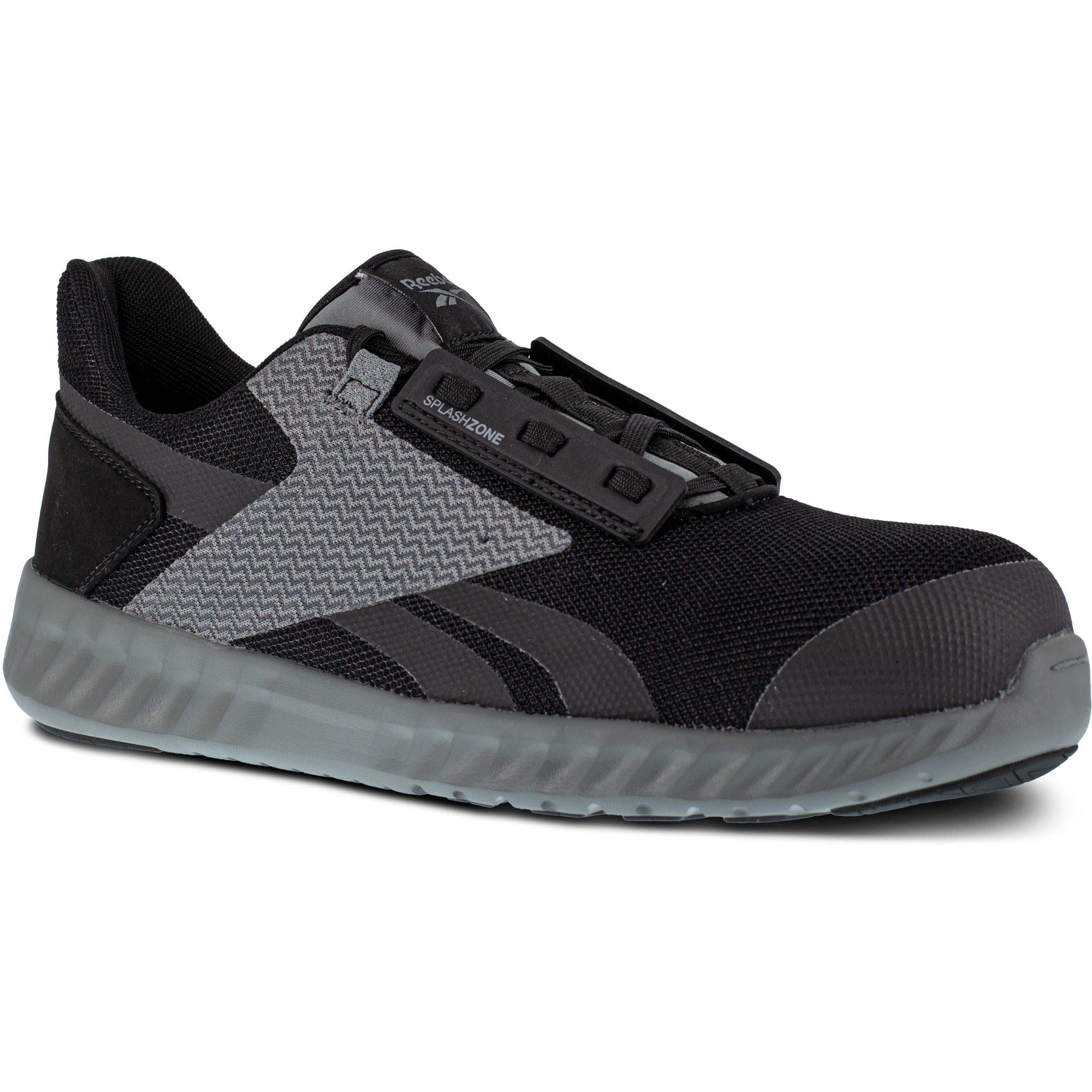 Reebok Men's Sublite Legend Composite Toe Athletic Work Shoe- Black- RB4020 8 / Medium / Black - Overlook Boots