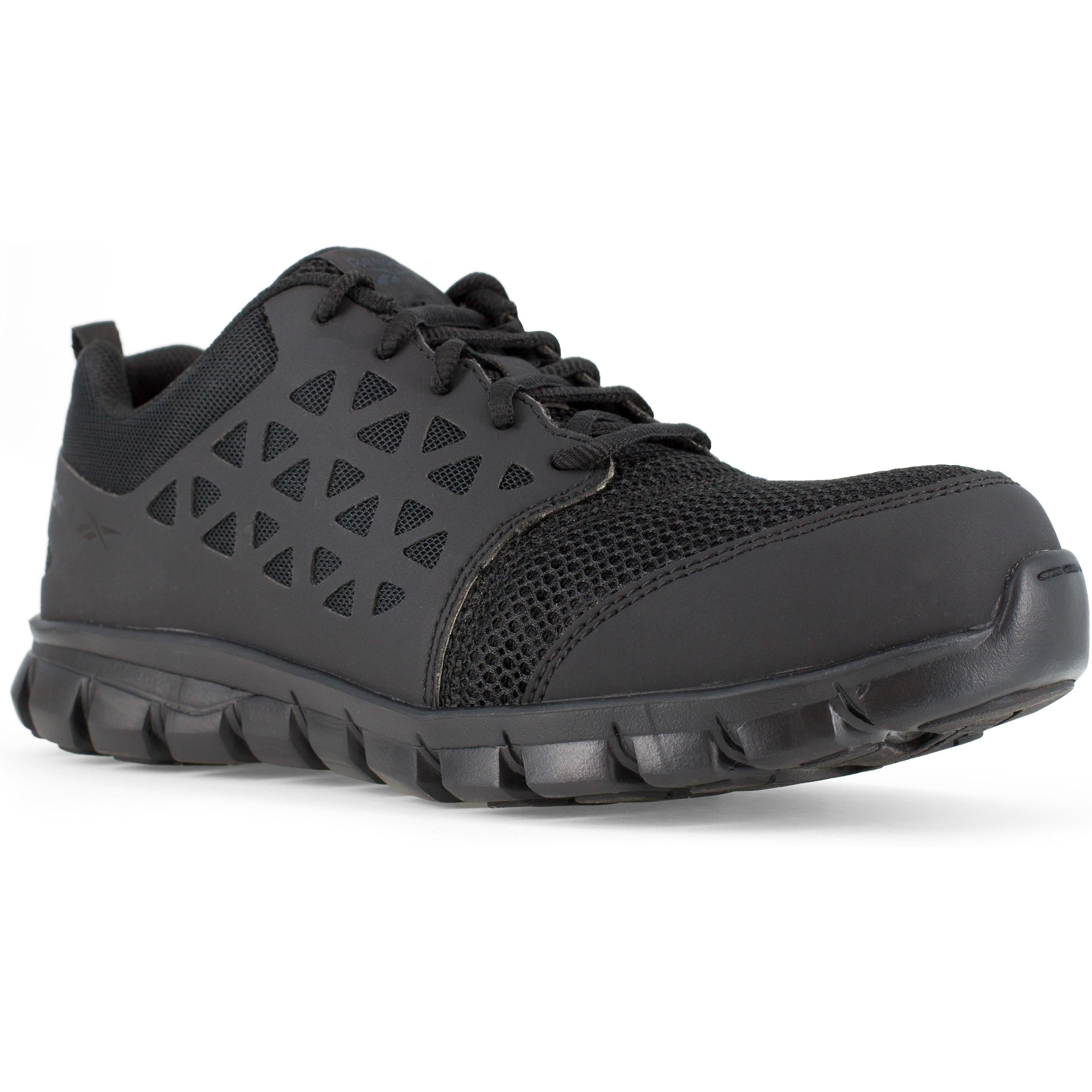 Reebok Men's Sublite Cushion Comp Toe Athletic Work Shoe - Black - RB4039 7.0 / Medium / Black - Overlook Boots