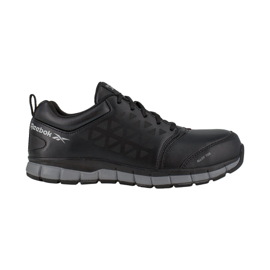 Reebok Women's Sublite Cushion Alloy Toe Athletic Oxford Work Shoe - Black - RB049 - Overlook Boots