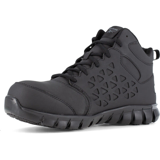 Reebok Men's Sublite Cushion Comp Toe Mid Cut Athletic Work Shoe - Black - RB4060 - Overlook Boots