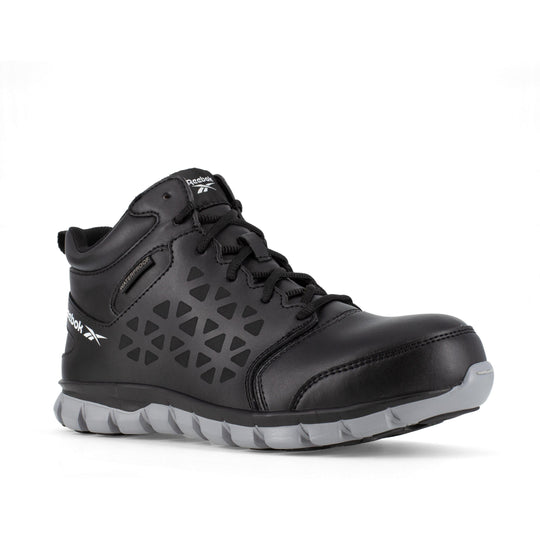 Reebok Men's Sublite Cushion Composite Toe Waterproof Athletic Work Shoe - Black - RB4144 4.0 / Medium / Black - Overlook Boots