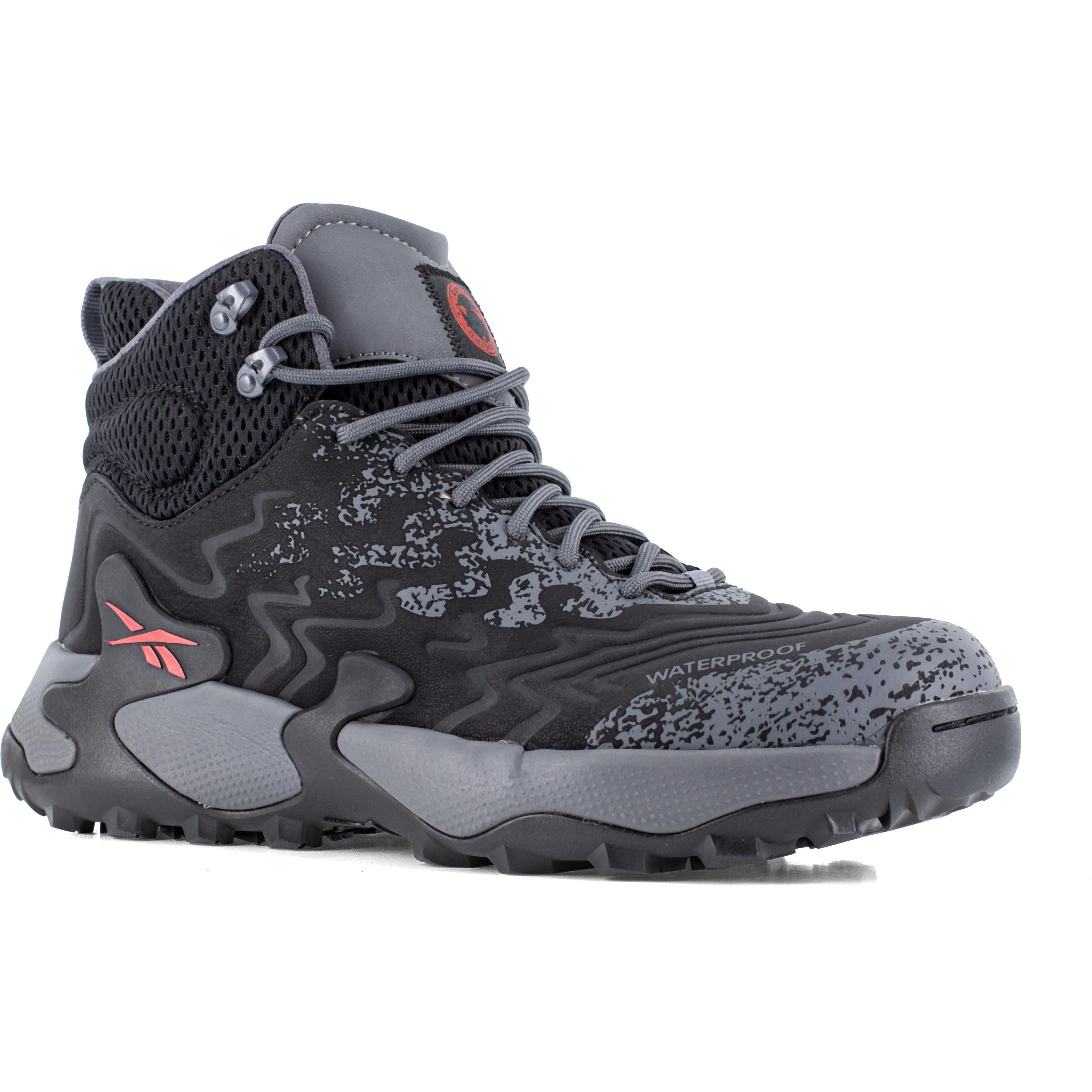 Reebok Men's Kitari DMX Comp Toe Waterproof Athletic Work Boot- Black- RB4175 7 / Medium / Black - Overlook Boots