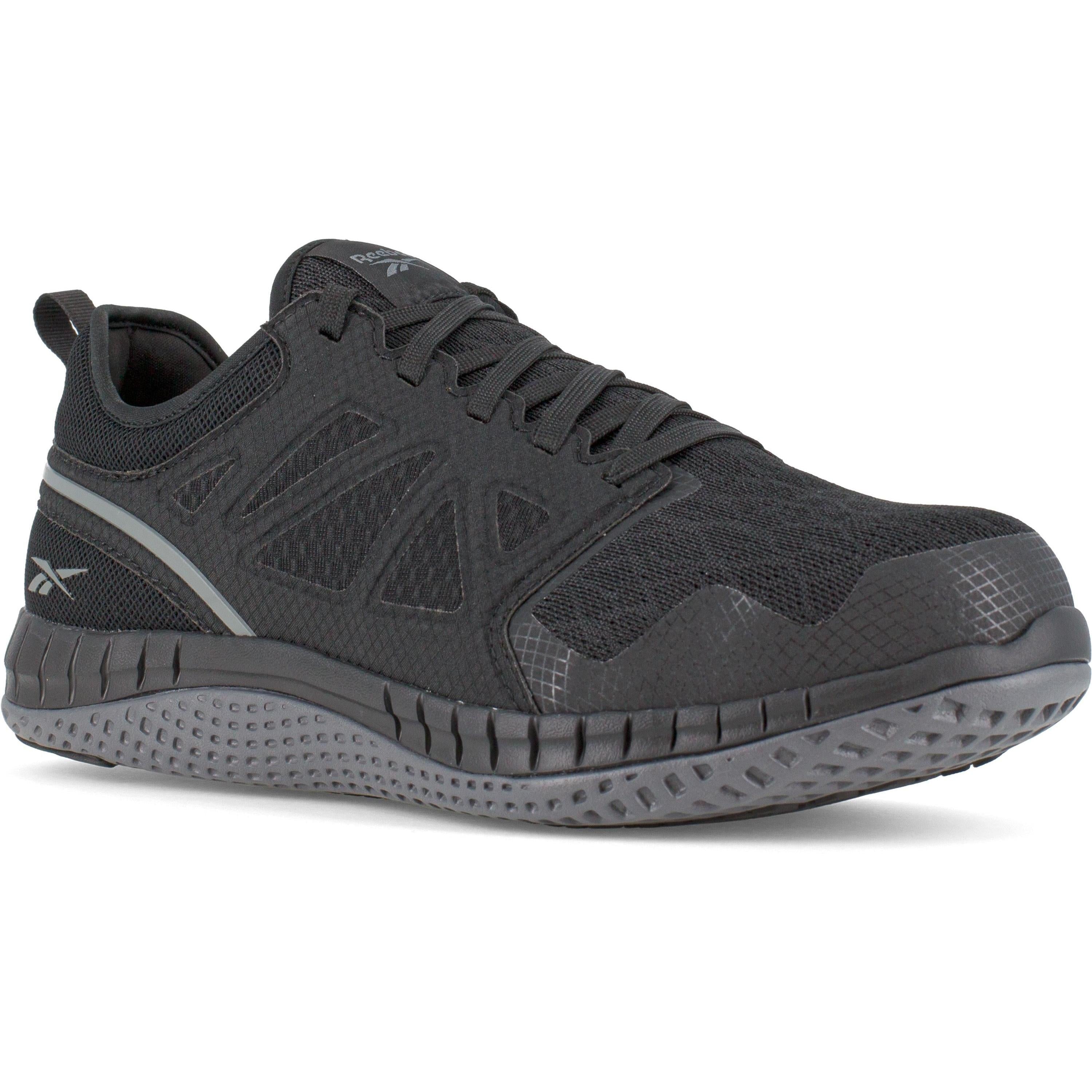 Reebok Men's ZPrint Steel Toe Athletic Work Shoe - Black- RB4251 4.0 / Medium / Black - Overlook Boots