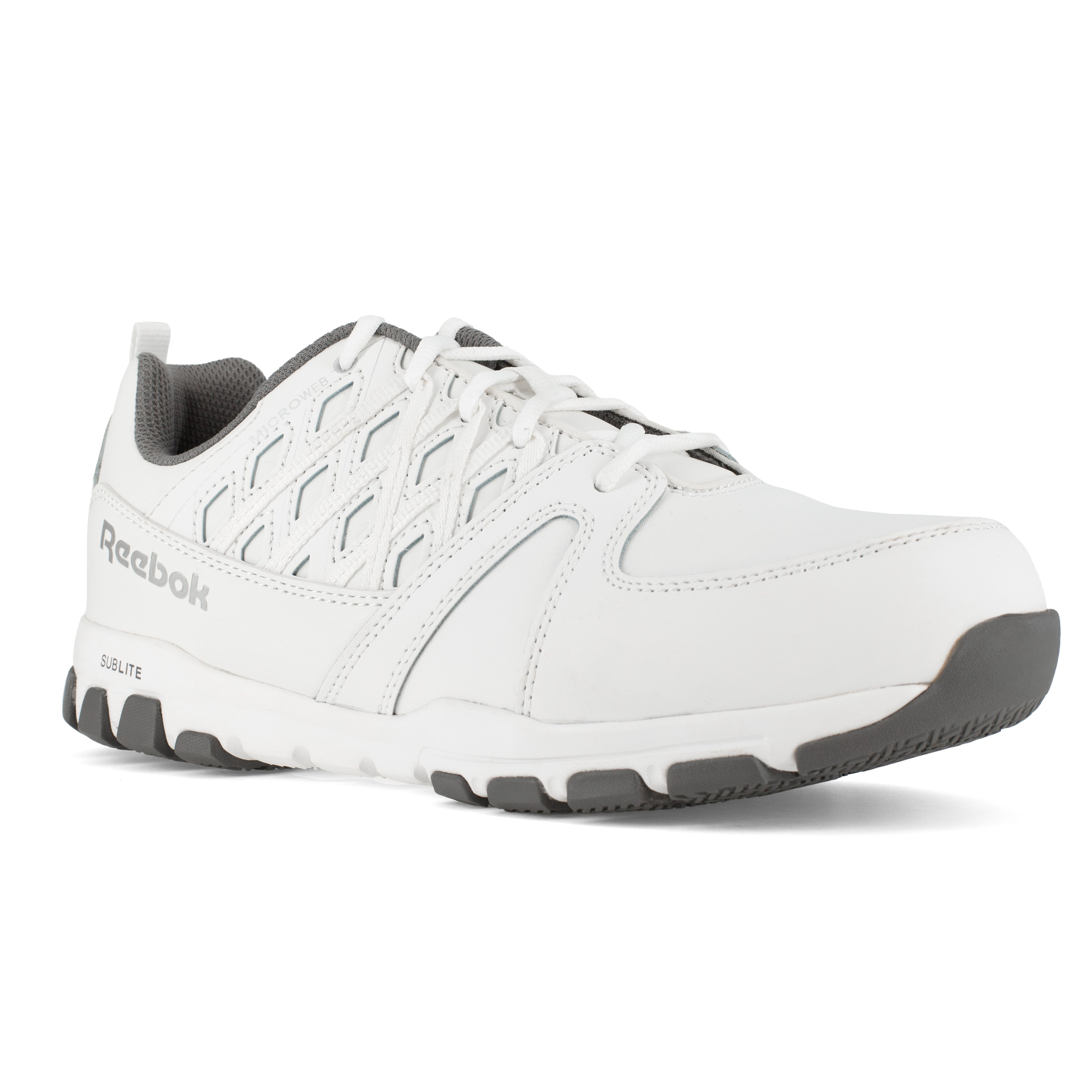Reebok Women's Sublite Steel Toe Oxford Athletic Work Shoe - White - RB434 6 / Medium / White - Overlook Boots