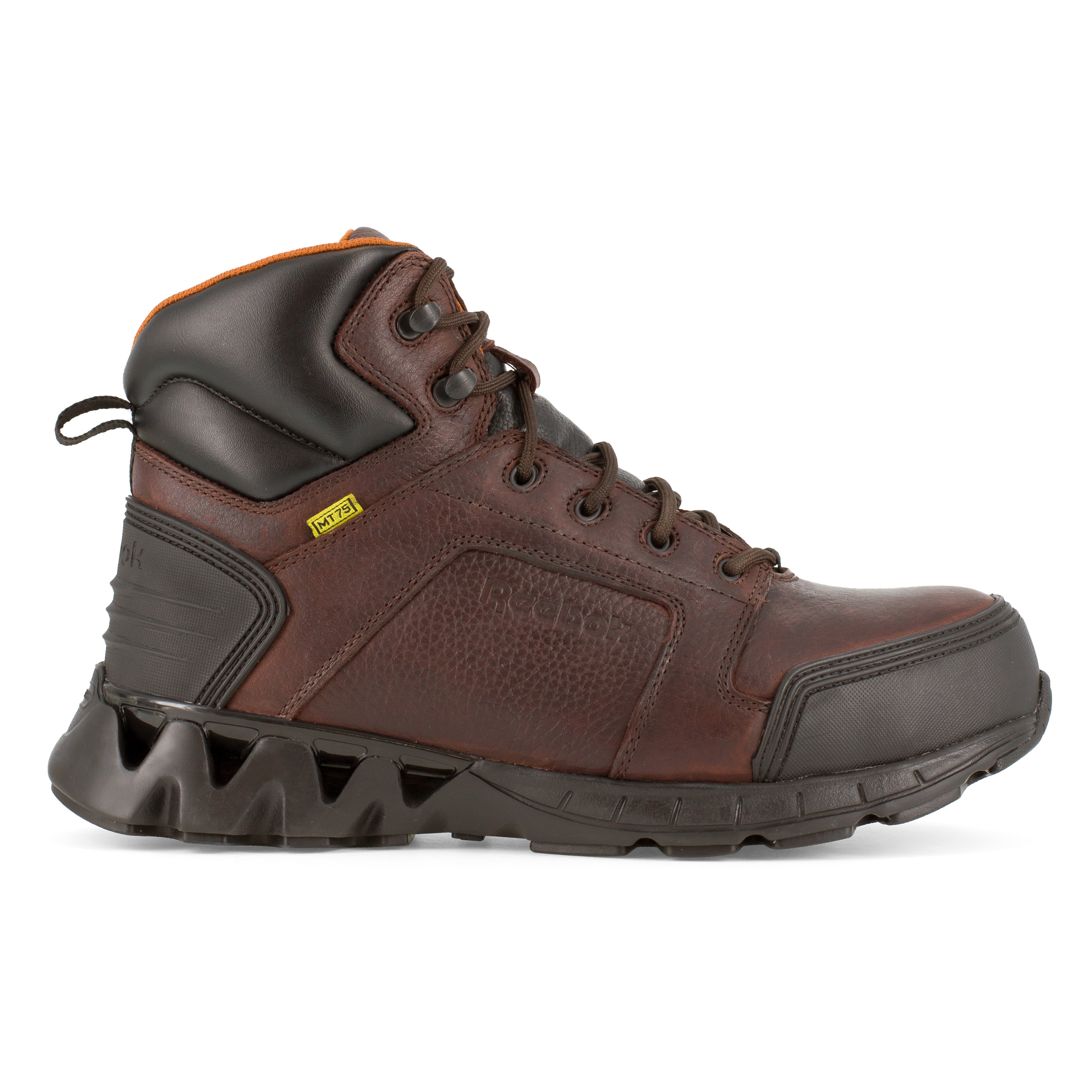 Reebok Men's Zigkick 6" Carbon Toe Met Guard Athletic Work Boot - Brown - RB7605 - Overlook Boots