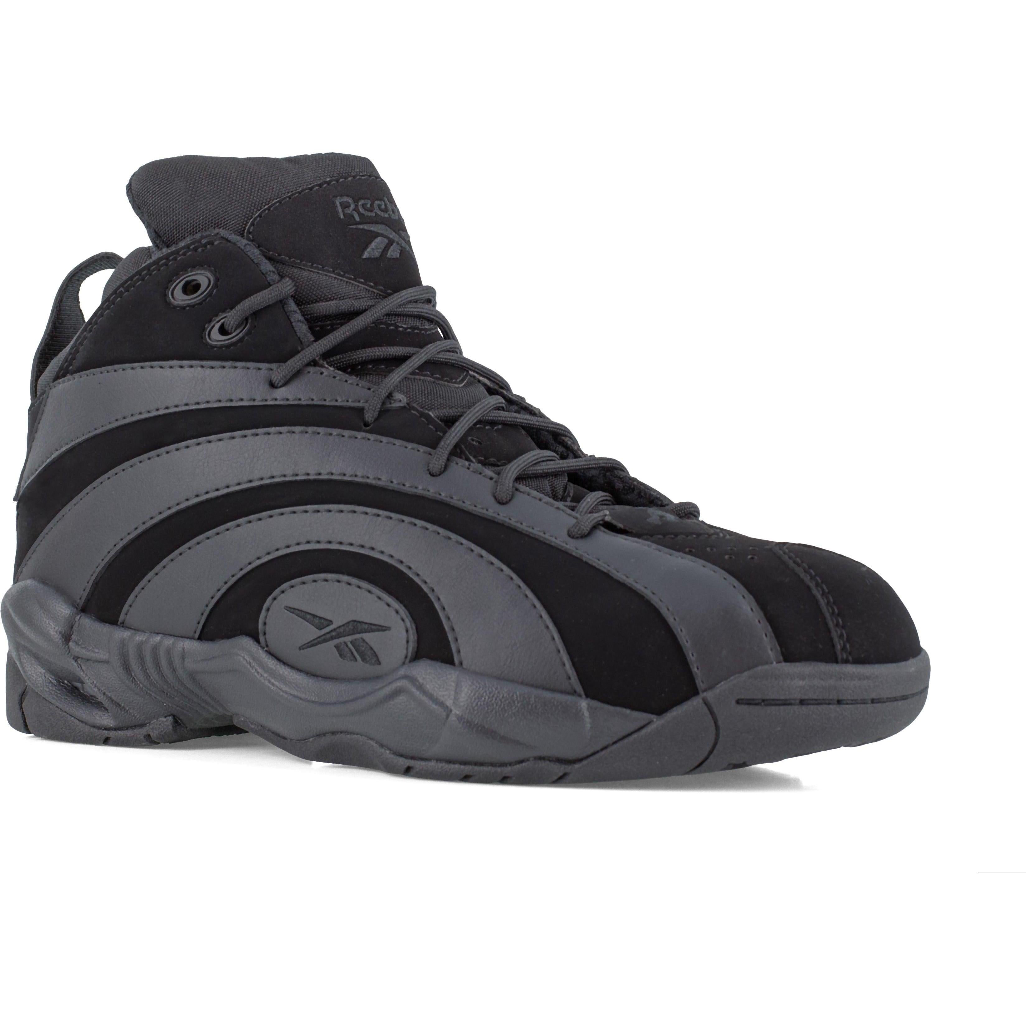 Reebok Men's Shaqnosis Comp Toe Sneaker Work Shoe- Black- RB9000 7 / Medium / Black - Overlook Boots
