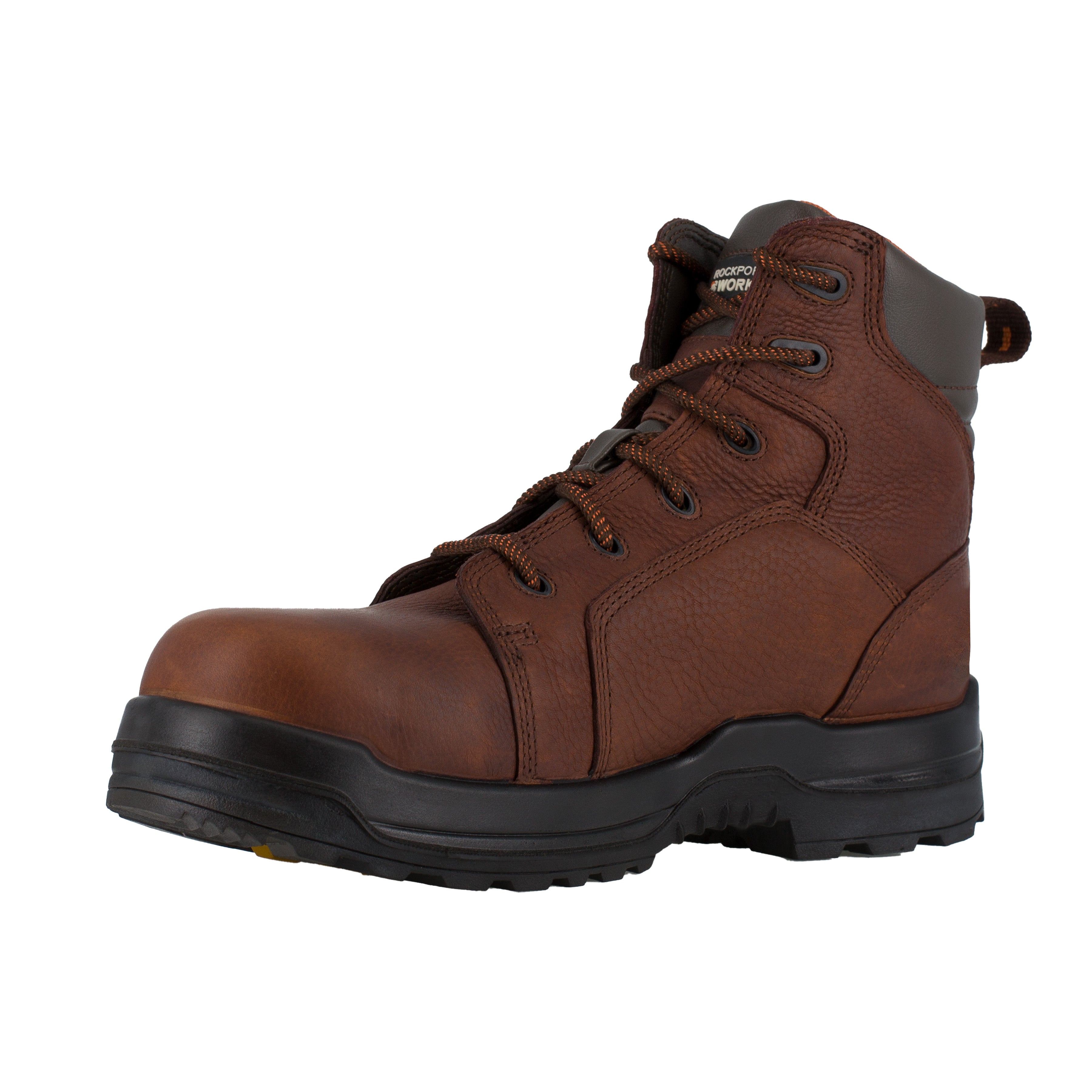 Rockport Women's More Energy 6" Plain Toe Waterproof Work Boot - Brown - RK664 - Overlook Boots