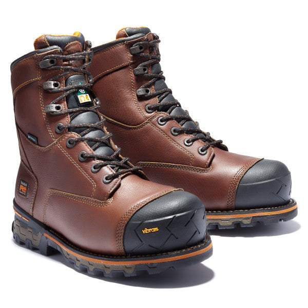 Timberland Pro Men's Boondock 8" Composite Toe Waterproof Work Boot -Brown- TB189646214 7 / Medium / Brown - Overlook Boots