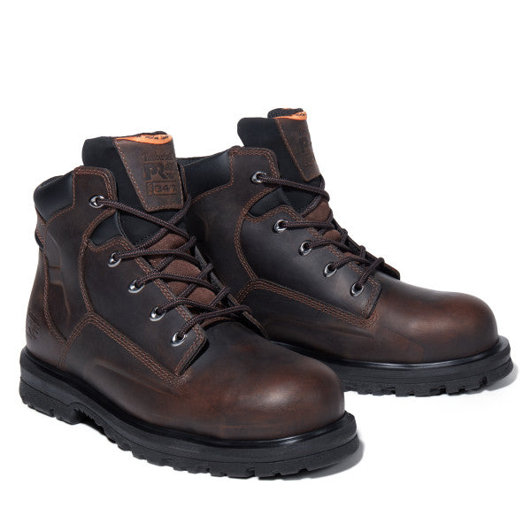 Timberland PRO Men's Magnus 6" Steel Toe Work Boot - Brown - TB185591214 7 / Medium / Brown - Overlook Boots