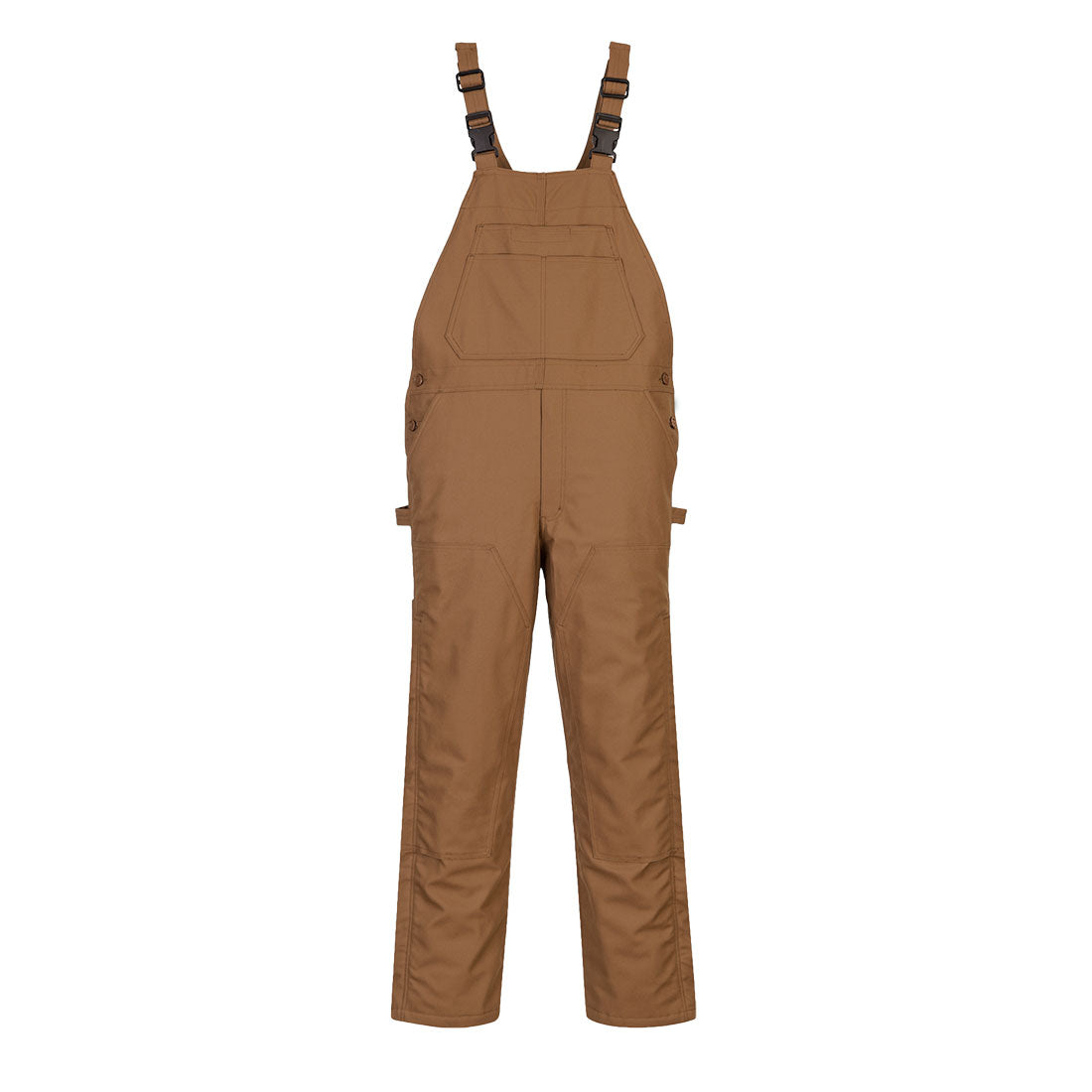 Portwest DuraDuck Flame Quilt Lined FR Bib Overall - Brown - UFR49 S - Overlook Boots