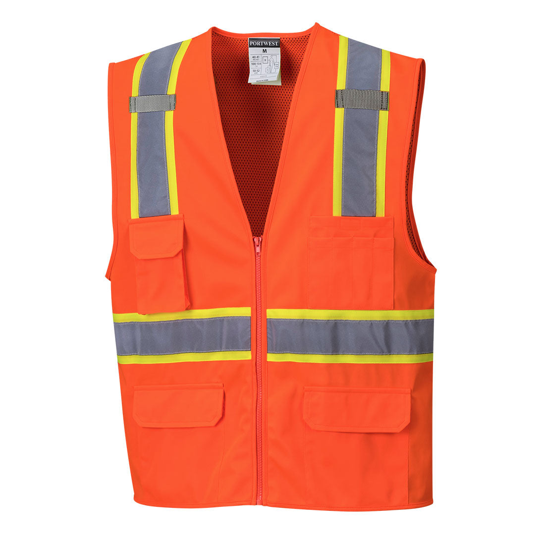 Portwest Hi-Vis Mesh Safety Vest - Orange - US372 2X-Large / Orange - Overlook Boots